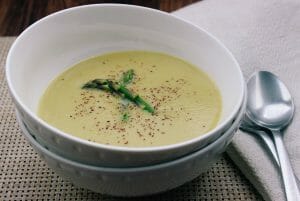 Coconut Cream of Asparagus Soup