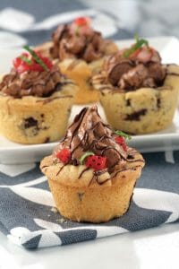 Dark Chocolate Mousse Cookie Cups