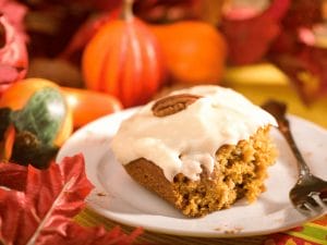 Pumpkin Loaf with Cream Cheese Icing