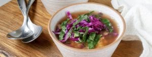 Miso Cabbage, Collards & Lentil Soup