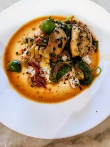 Sicilian Chicken with Leeks, Olives, & Spinach